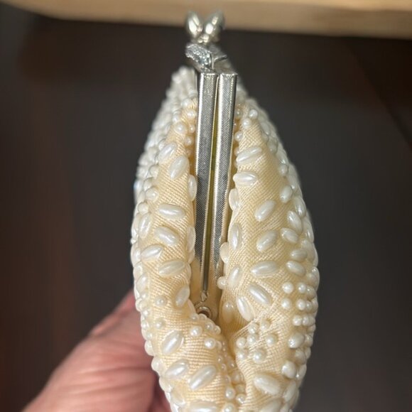 Vintage Pearl Beaded Purse Handbag - Picture 5 of 12